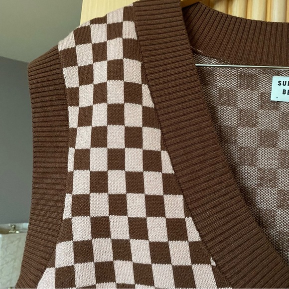 Aritzia sunday best winston sweater vest checker - Picture 2 of 5